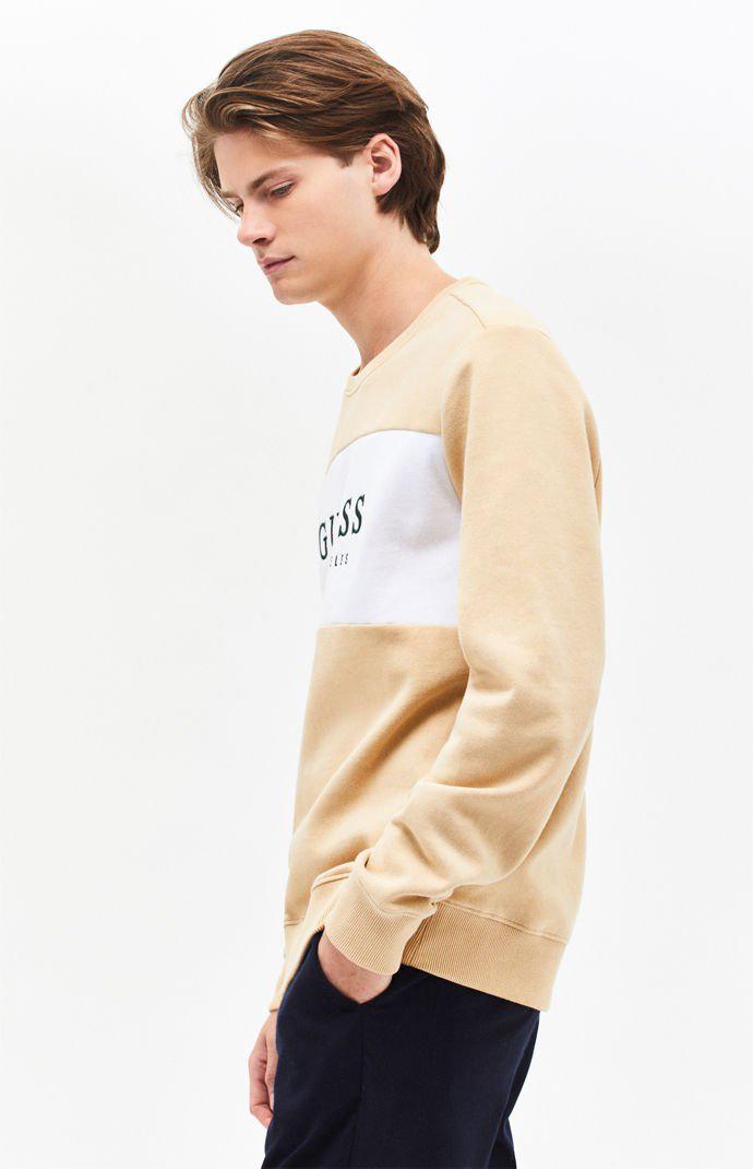 guess roy flc crew neck sweatshirt