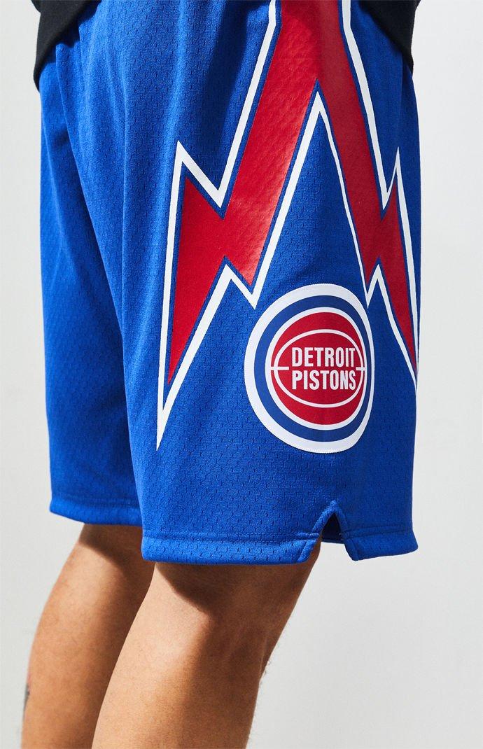 detroit pistons mitchell and ness shorts