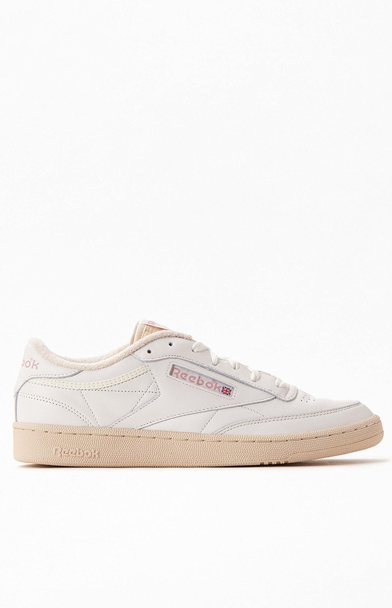 Reebok White & Pink Club C 85 Shoes for Men | Lyst