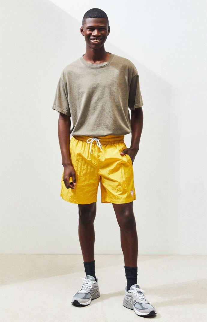 guess neon nylon active shorts