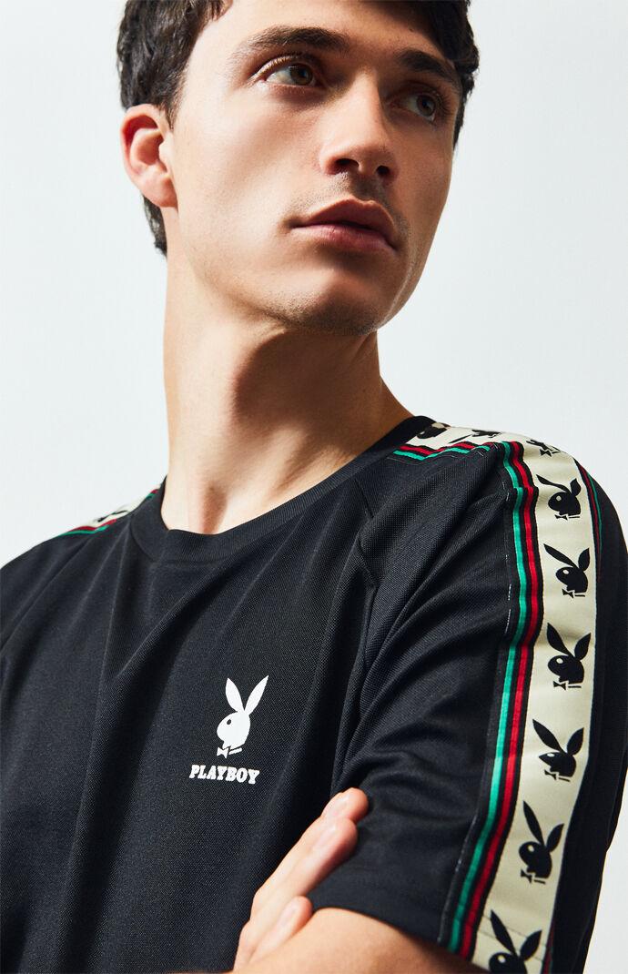 playboy logo tape t shirt