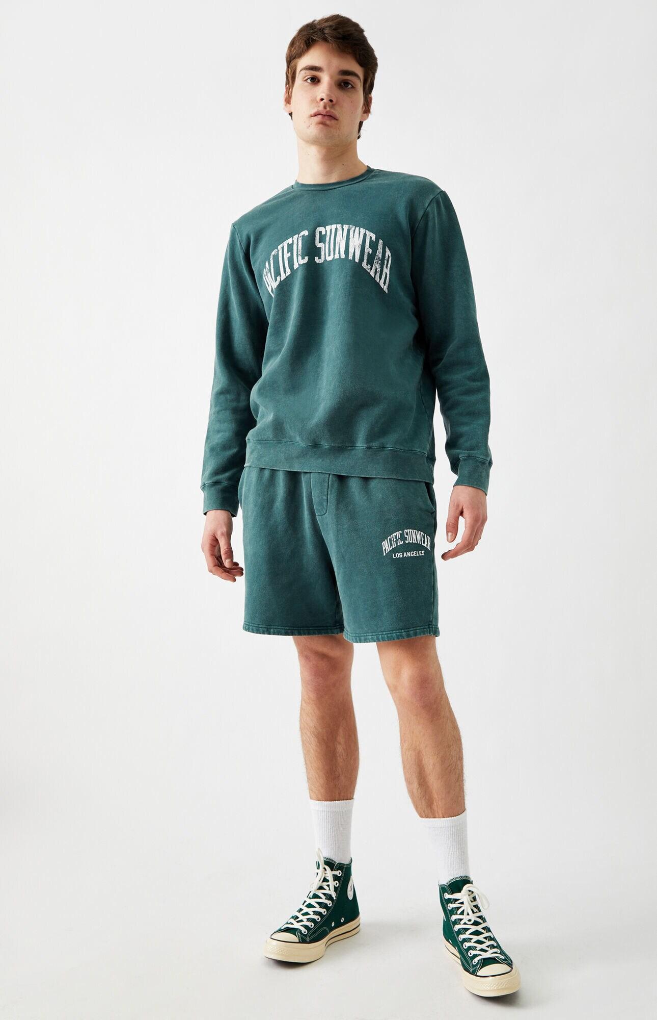 PacSun Pacific Sunwear Collegiate Sweat Shorts in Green for Men | Lyst