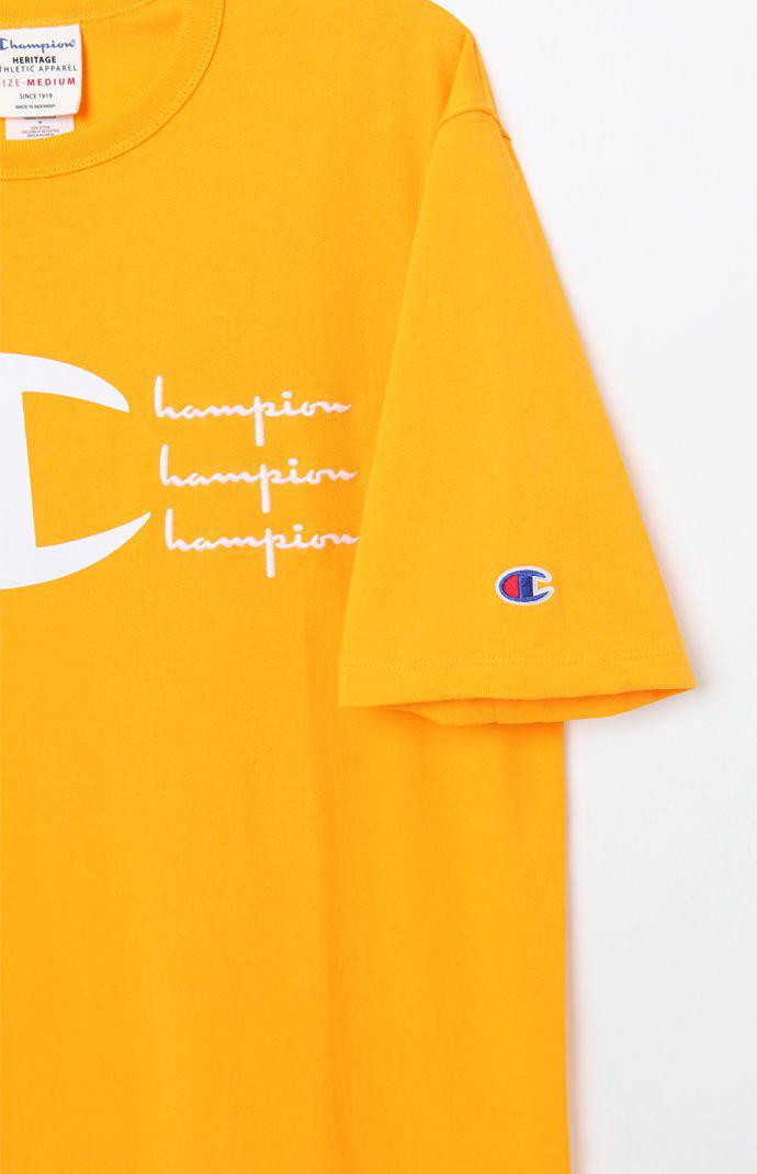 champion heritage embroidered script