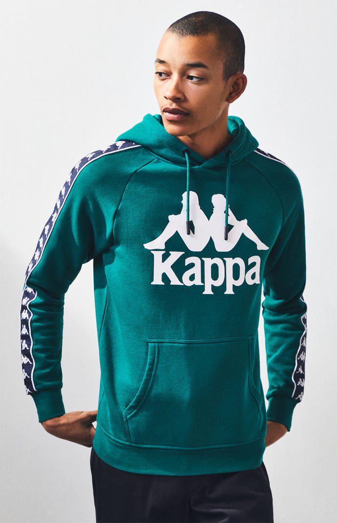 Kappa Fleece Authentic Hurtado Pullover Hoodie in Green for Men - Lyst