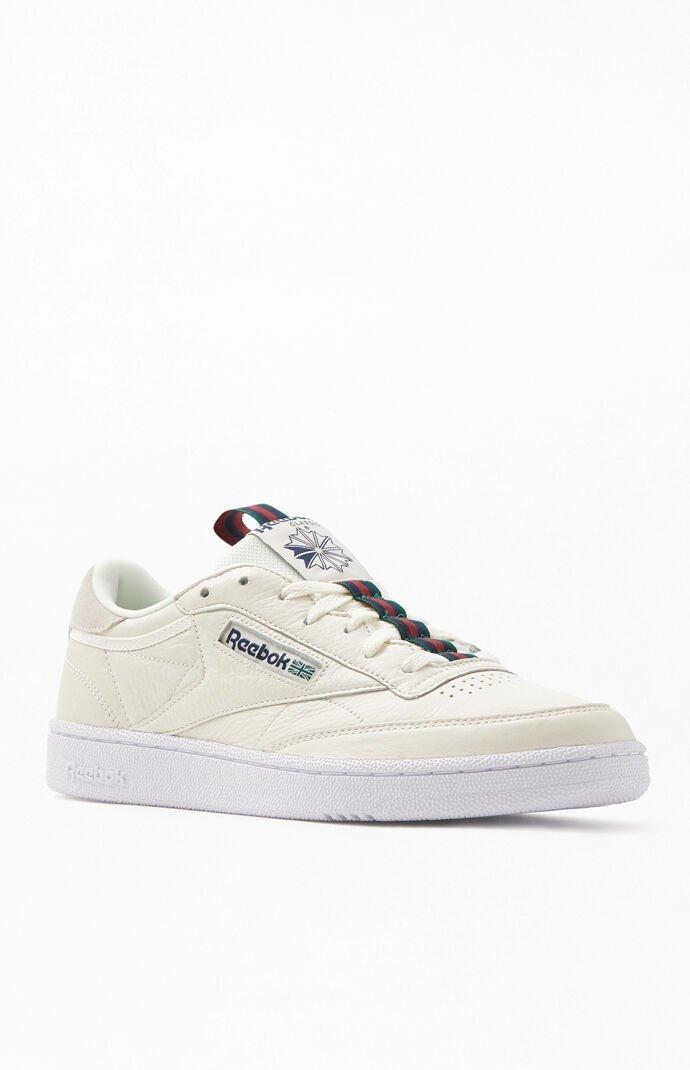 Reebok cream & navy club c 85 mu shoes Clearance