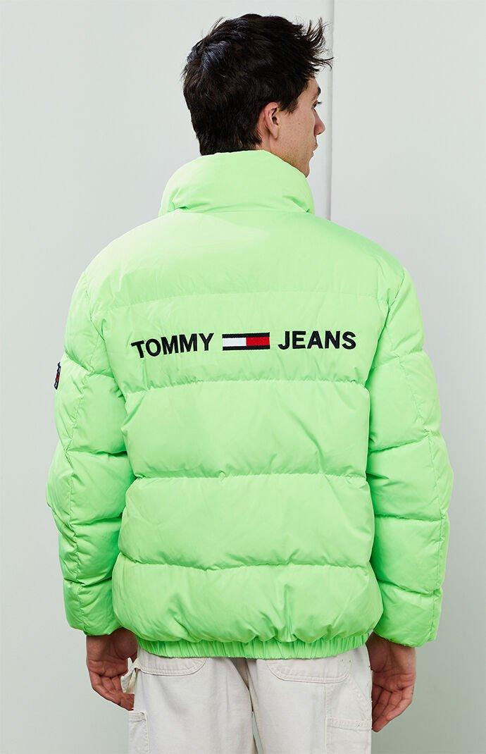tommy hilfiger green down jacket