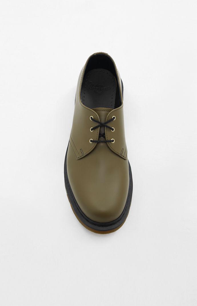 Dr. Martens 1461 Smooth Leather Olive Shoes in Green for Men | Lyst