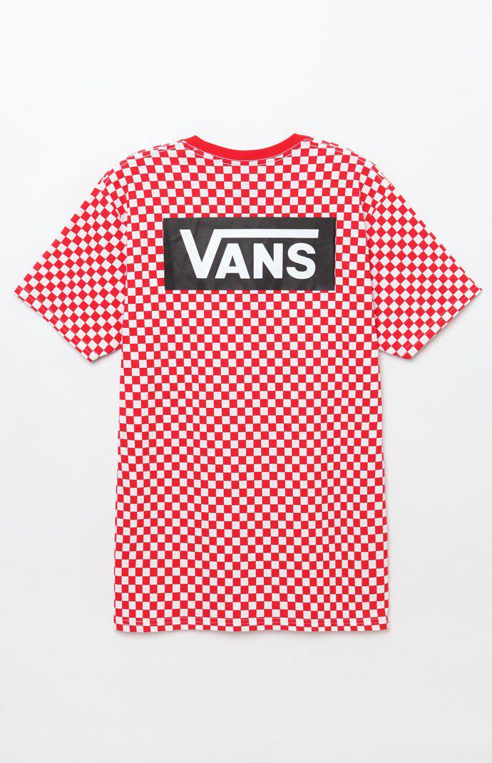 red and white vans checkered shirt