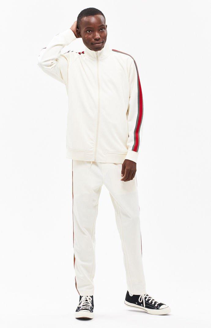 pacsun side stripe tricot black track pants