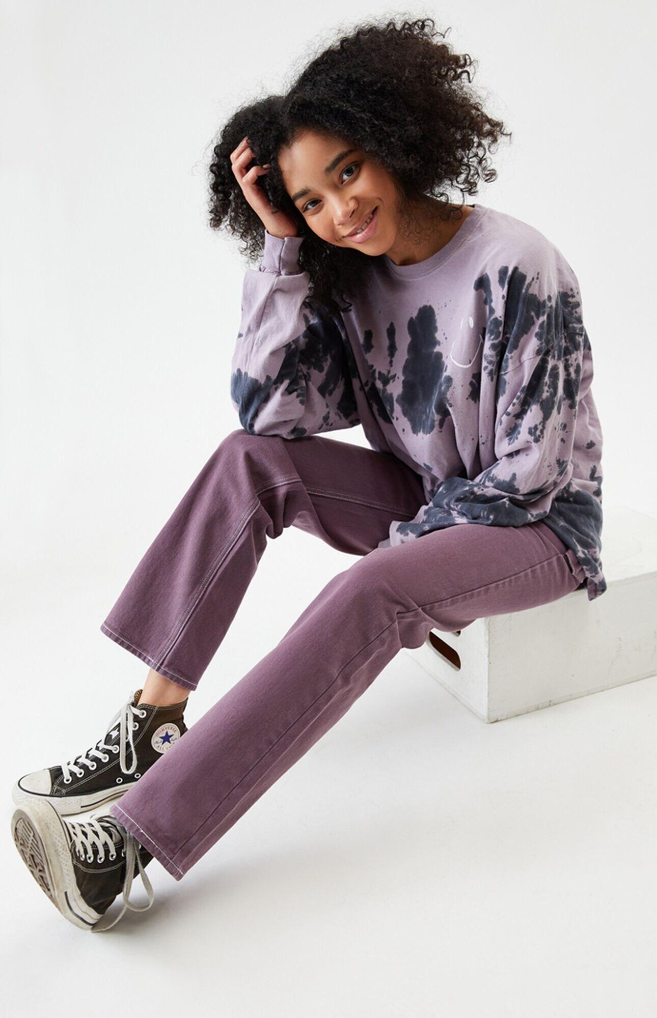 purple carpenter pants