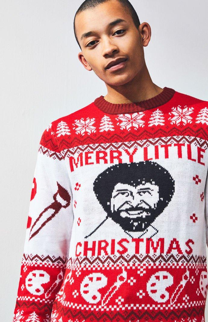 bob ross ugly sweater