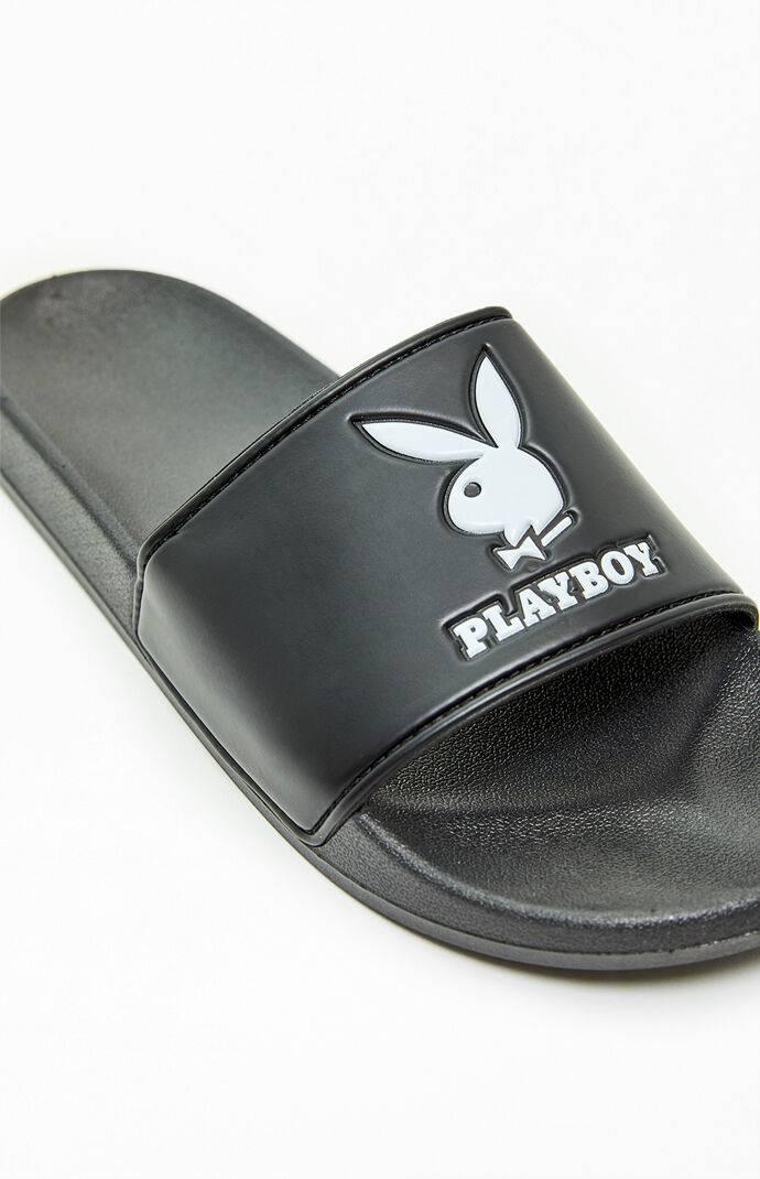 PacSun X Playboy Black Slide Sandals for Men | Lyst