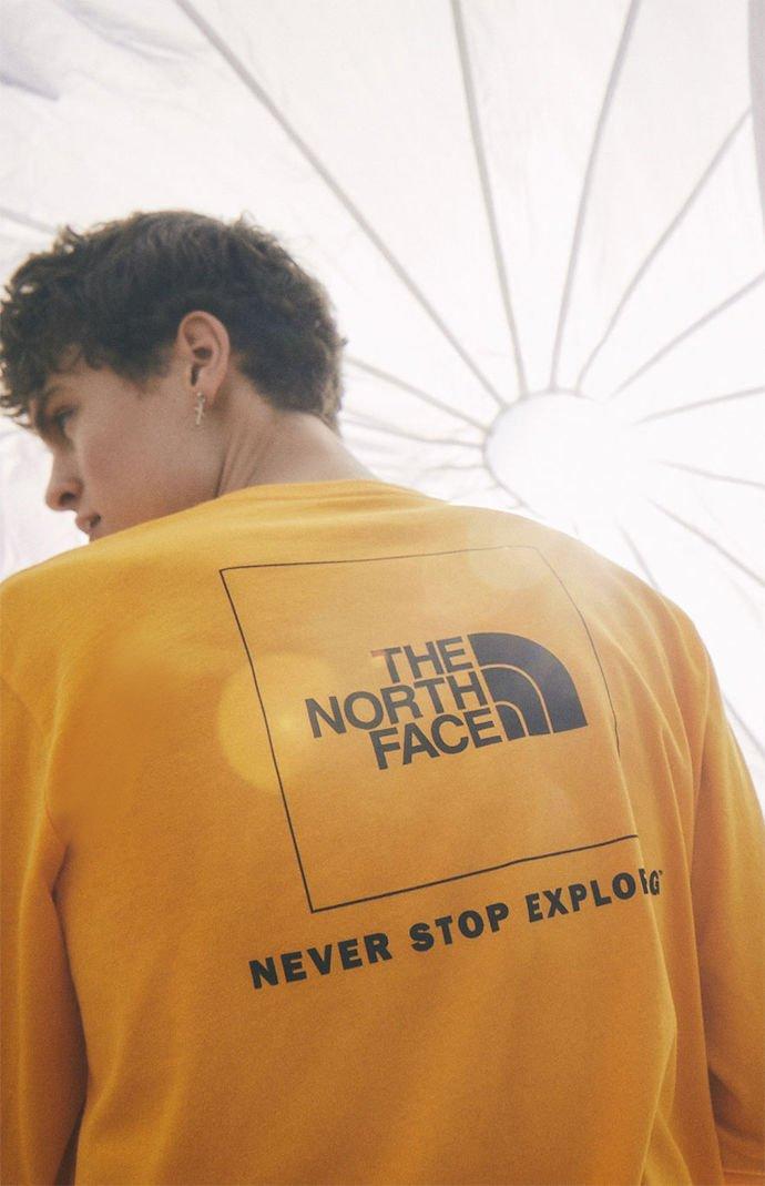 north face yellow long sleeve