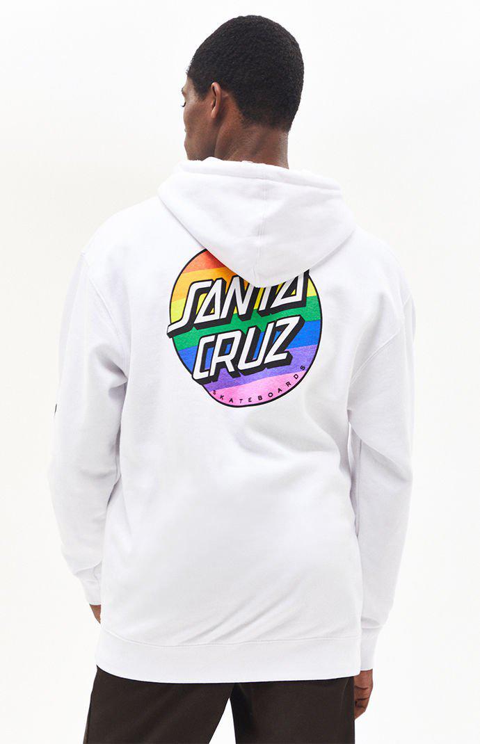 Santa Cruz Fleece Rainbow Dot Pullover Hoodie In White For Men Lyst