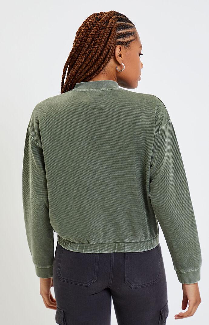 RVCA Womens Flock Ribbed Bomber Jacket