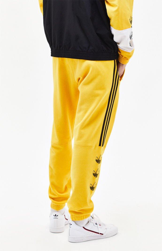 adidas Fleece Yellow Ft Sweatpants for Men - Lyst