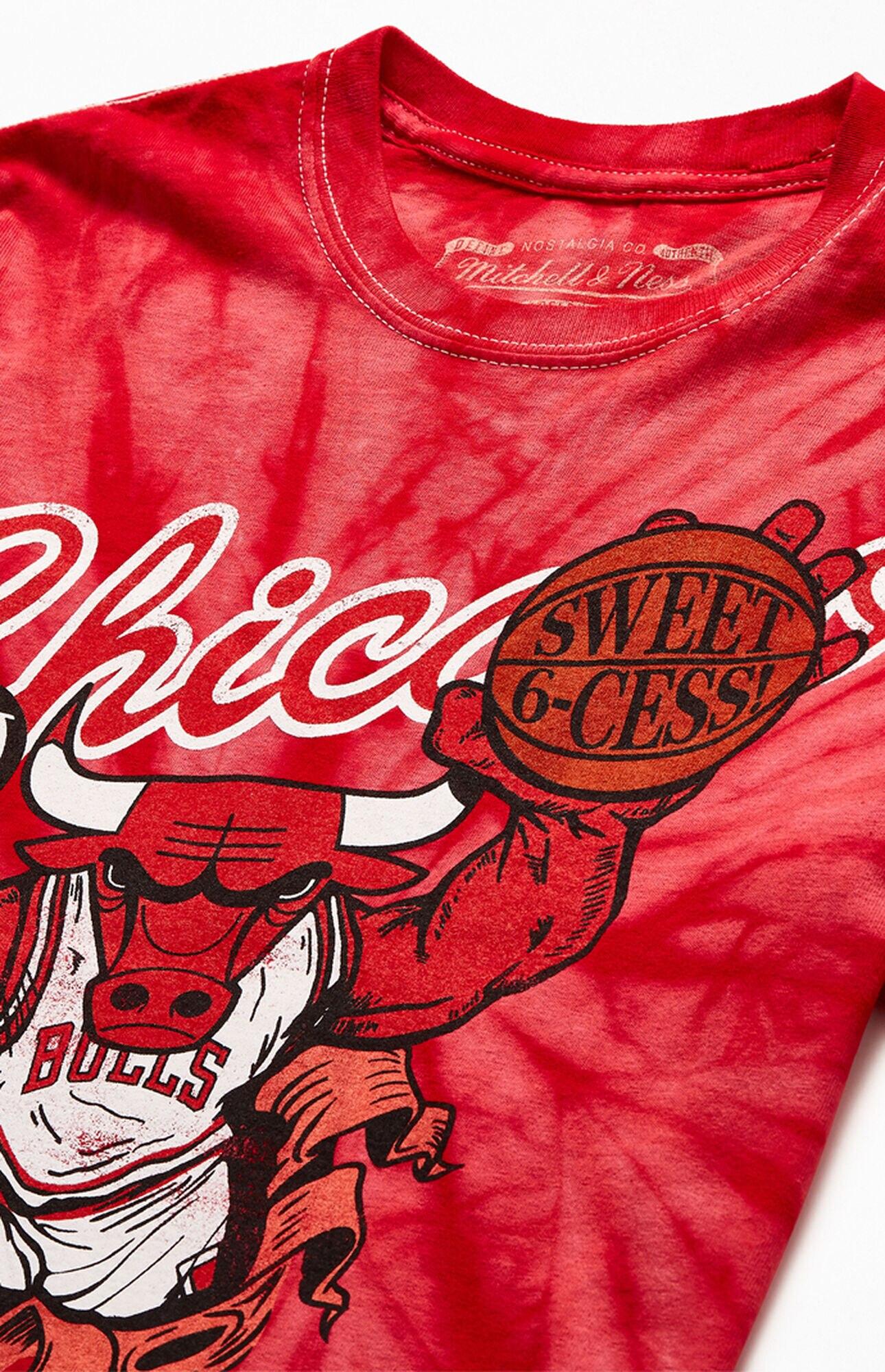 Mitchell & Ness Tie-dyed Chicago Bulls Finals T-shirt in Red for Men | Lyst