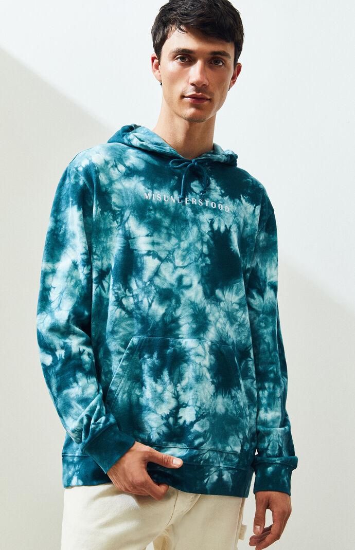 PacSun Misunderstood Tie-dyed Pullover Hoodie in Green for Men | Lyst