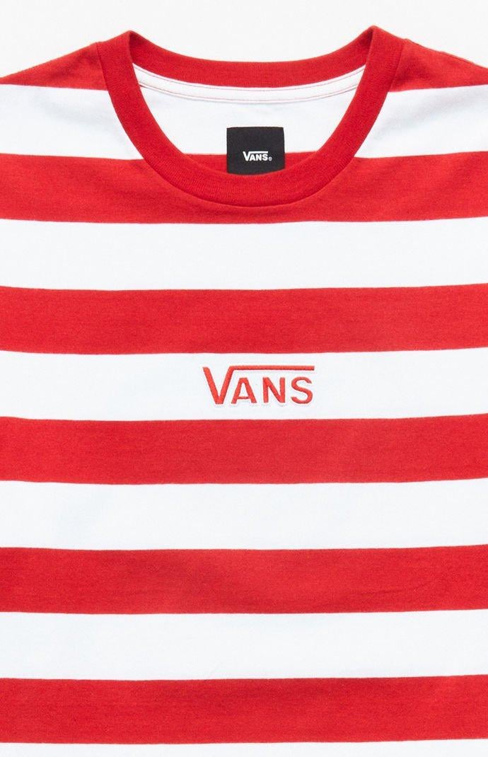 Vans Red Classic Stripe Vee T-shirt for Men - Lyst