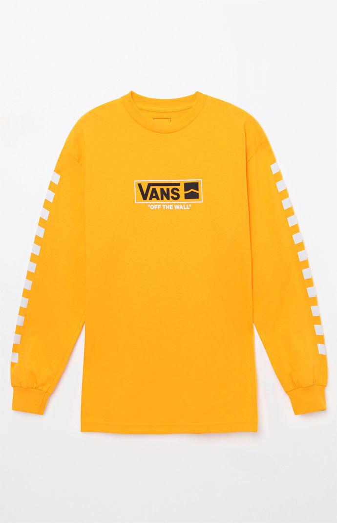 yellow long sleeve vans shirt