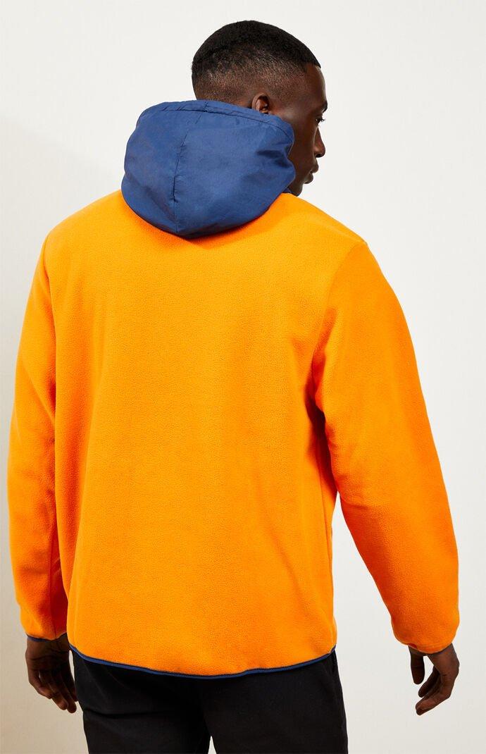orange fleece pullover