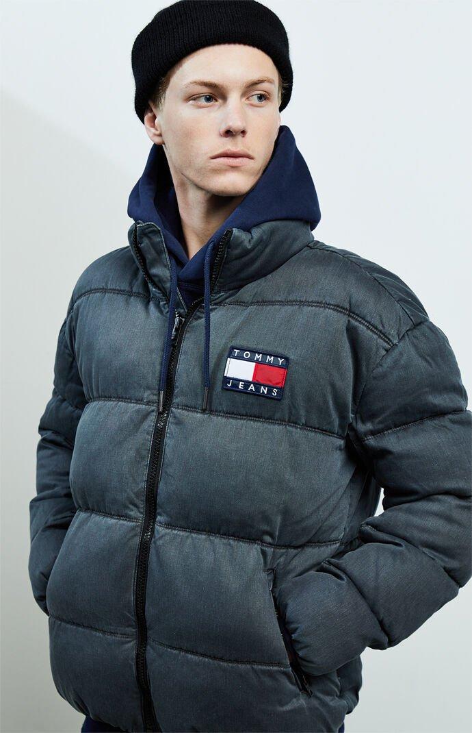 tommy jeans washed padded jacket