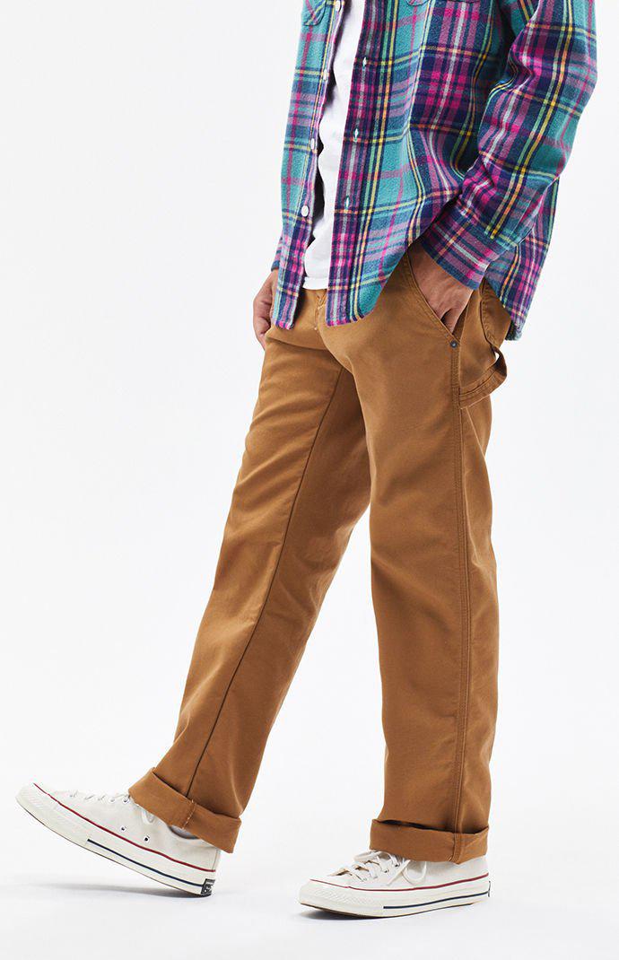 relaxed fit straight leg carpenter duck jeans