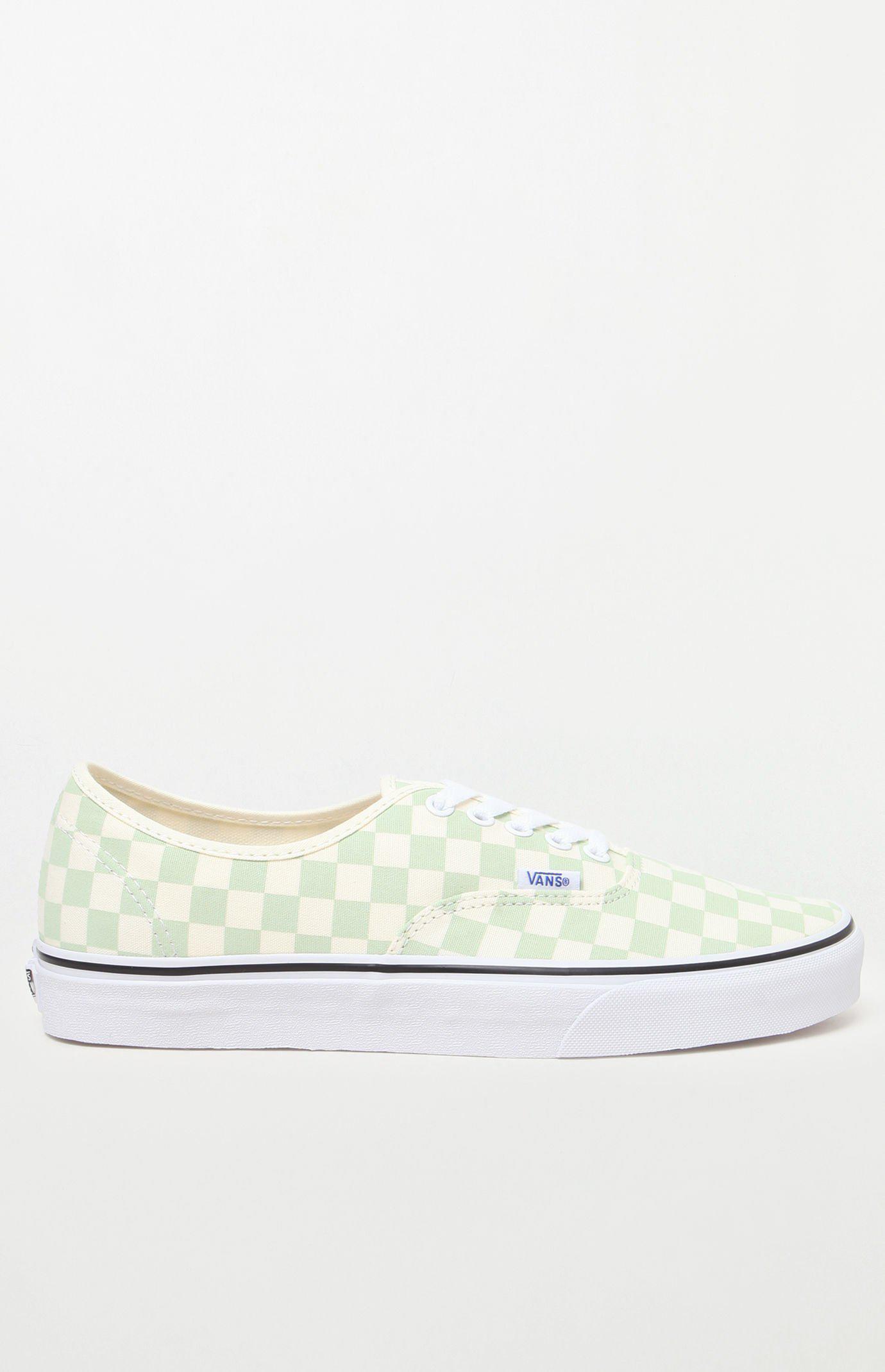 peach checkerboard vans