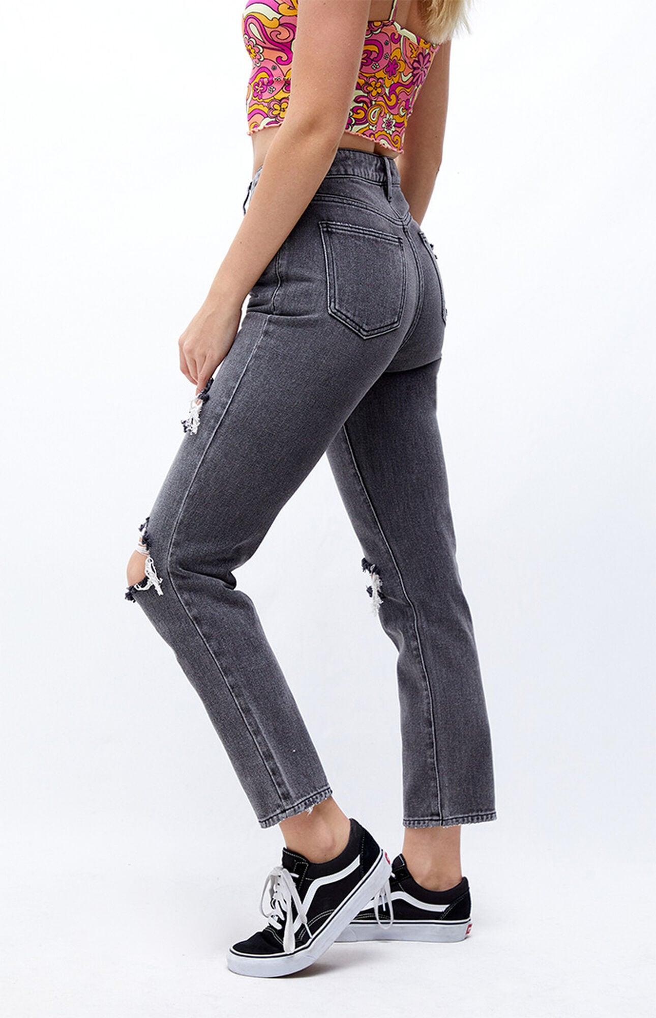PacSun Women's Gray Mom Jeans
