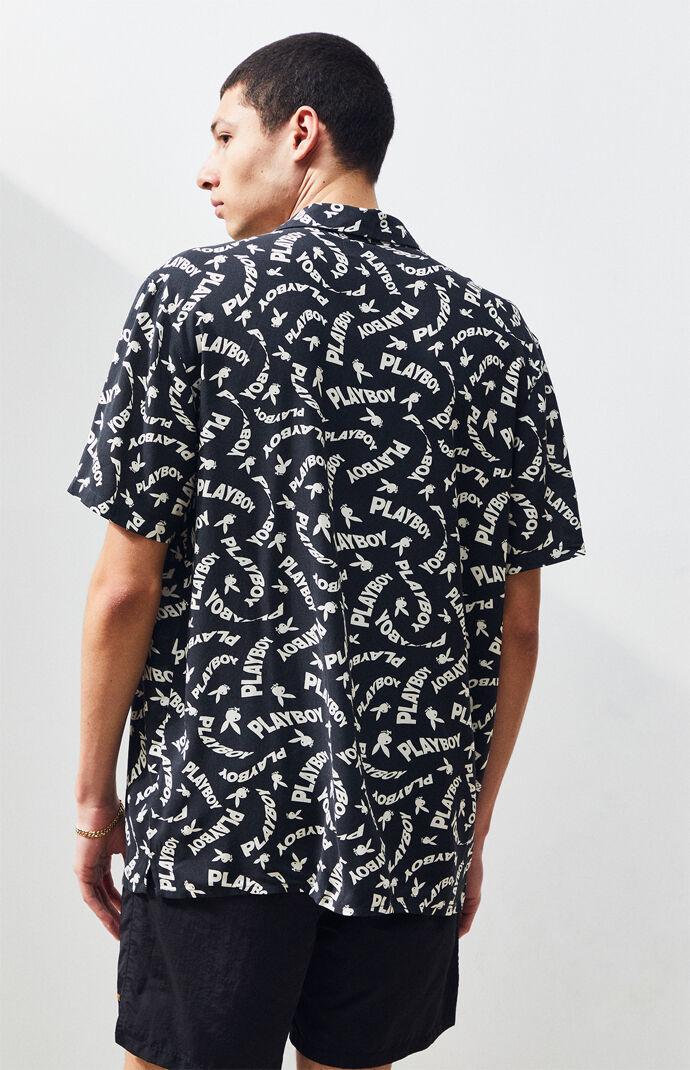PacSun X Playboy Warp Logo Button Up 