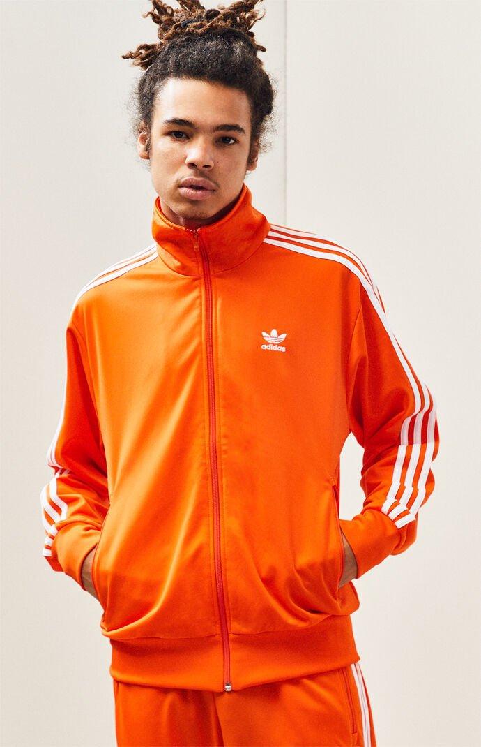 orange adidas firebird track jacket