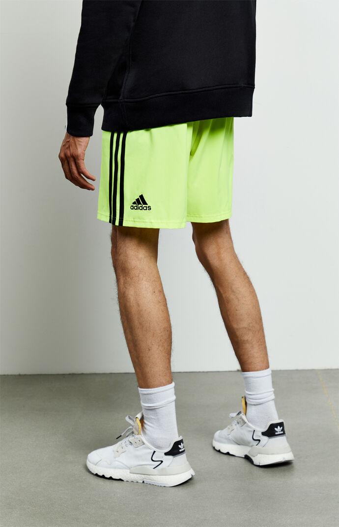neon yellow adidas shorts