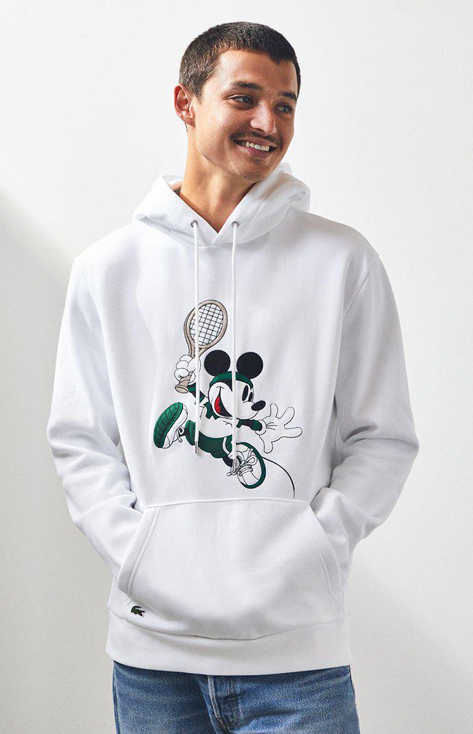 Lacoste Cotton Mickey Mouse Pullover Hoodie in White for Men | Lyst