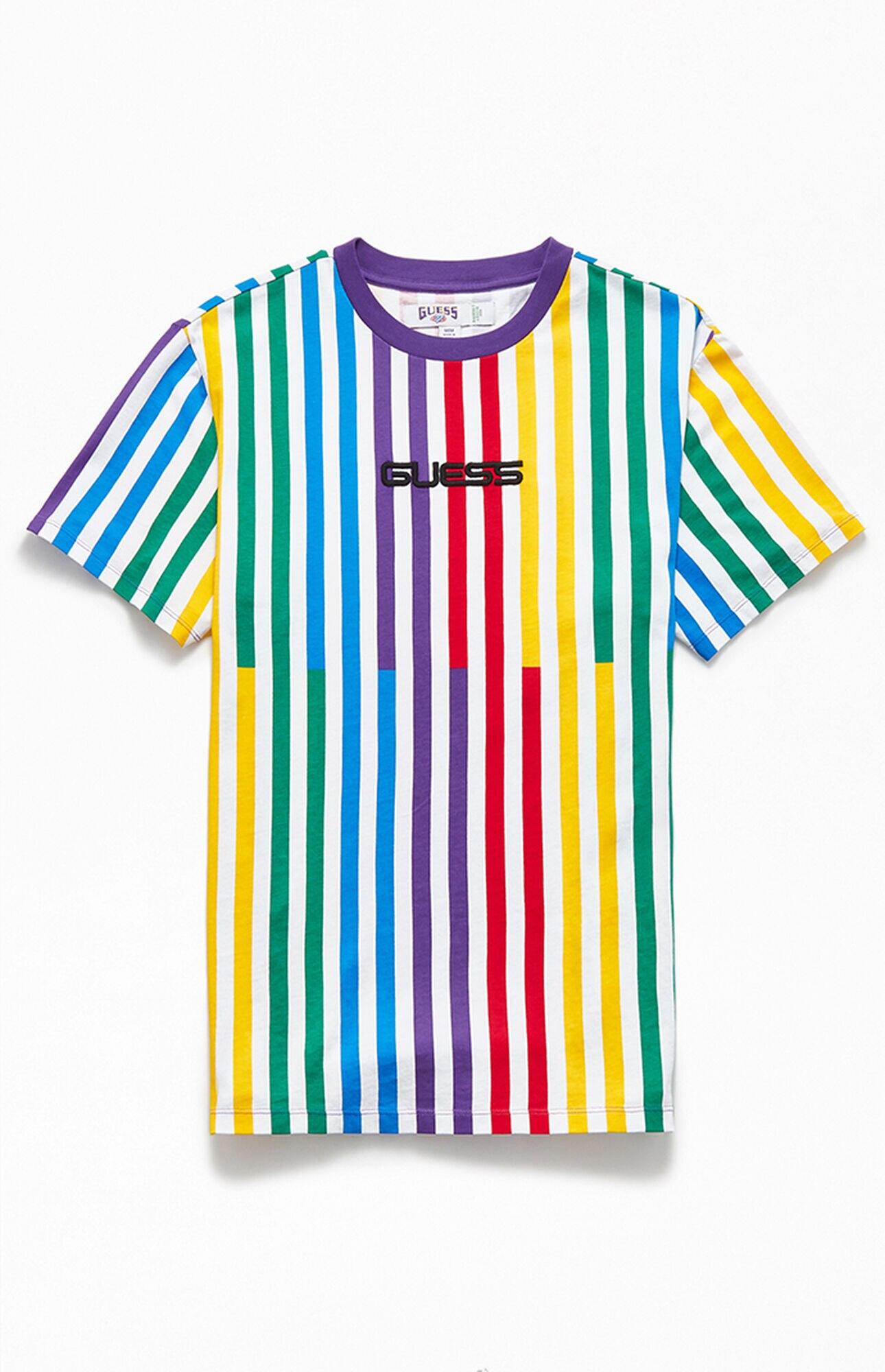 Guess X J Balvin Striped Tshirt in Blue for Men Lyst Guess X J Balvin Striped Tshirt in Blue for Men Lyst