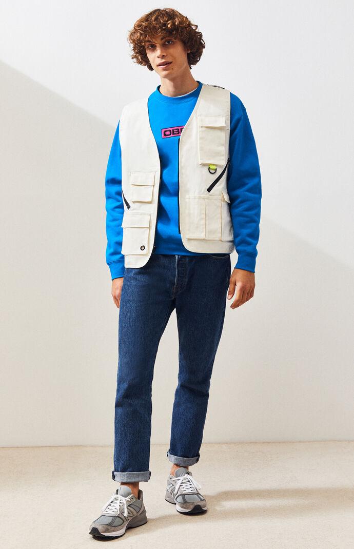 PacSun Workwear Utility Vest in White 