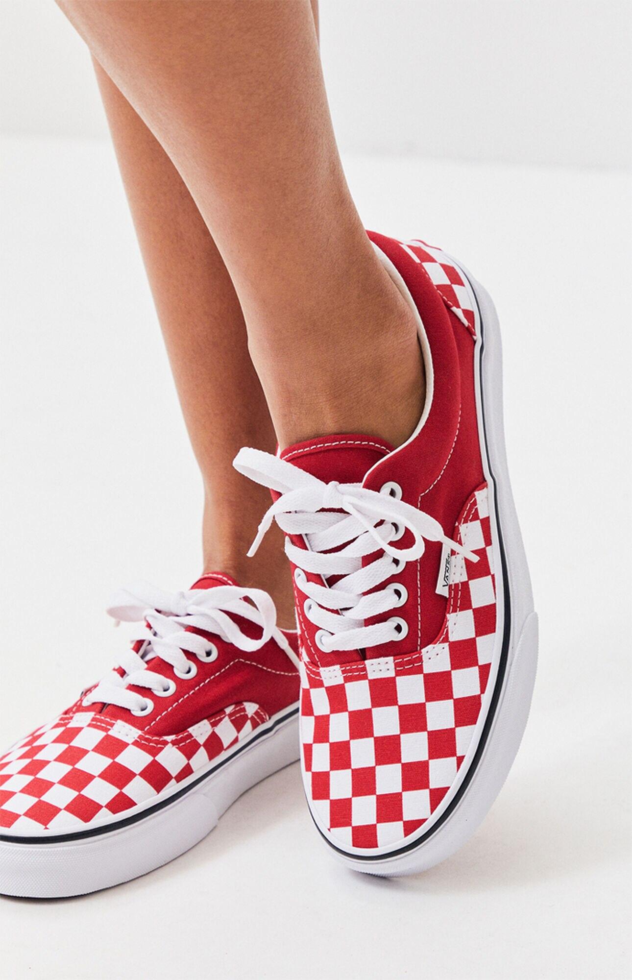vans authentic red checkerboard