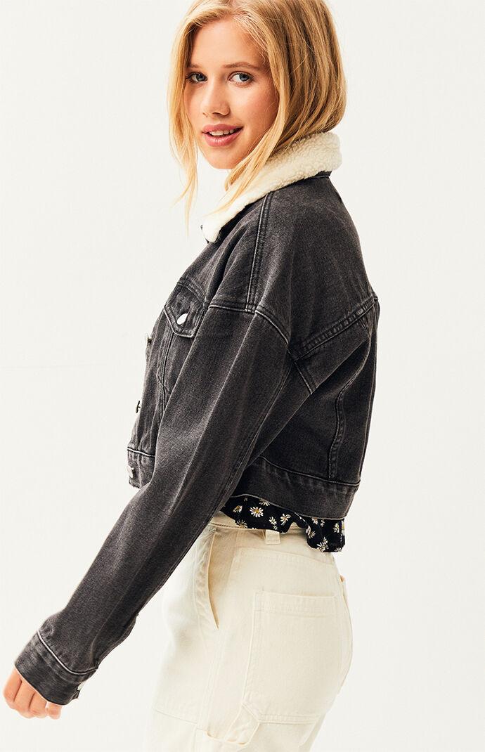 pacsun black denim jacket