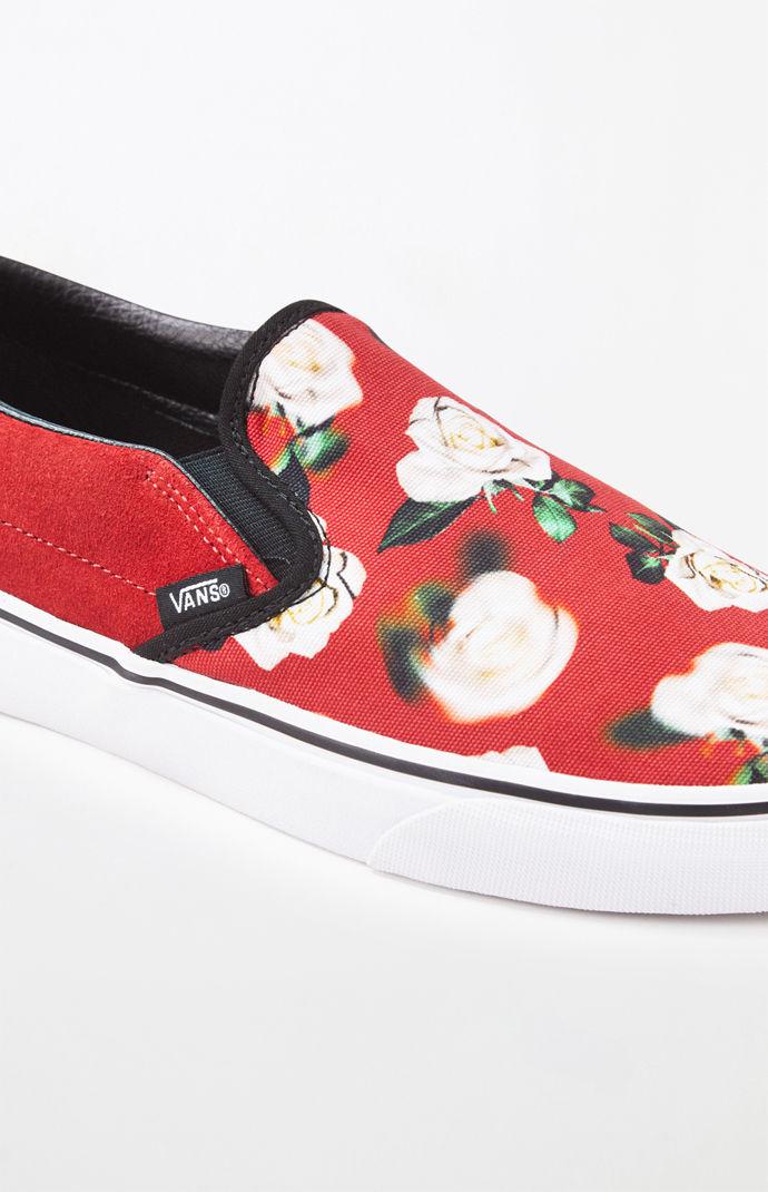 vans romantic floral slip on