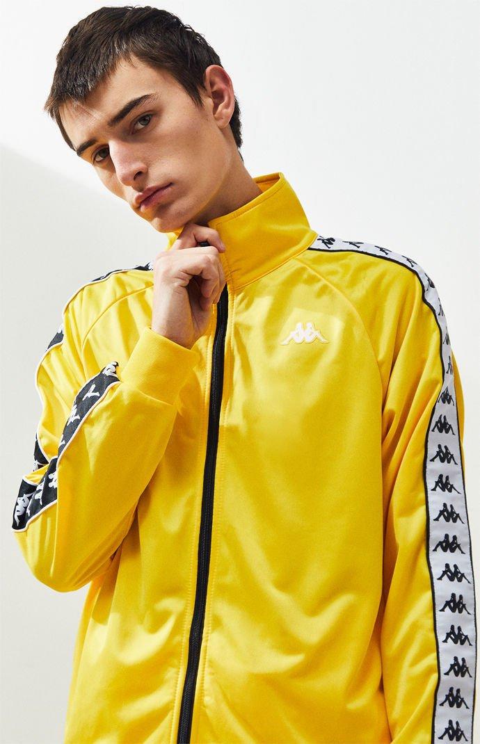 Kappa Synthetic Banda Anniston Track Jacket in Yellow for Men - Lyst