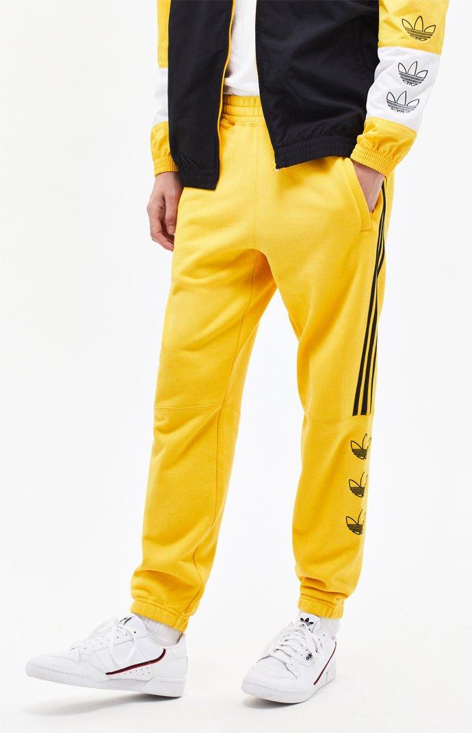 adidas Fleece Yellow Ft Sweatpants for Men - Lyst