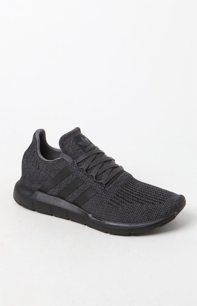adidas Lace Grey & Black Sole Swift Run Shoes in Grey/Black (Gray) for Men  | Lyst