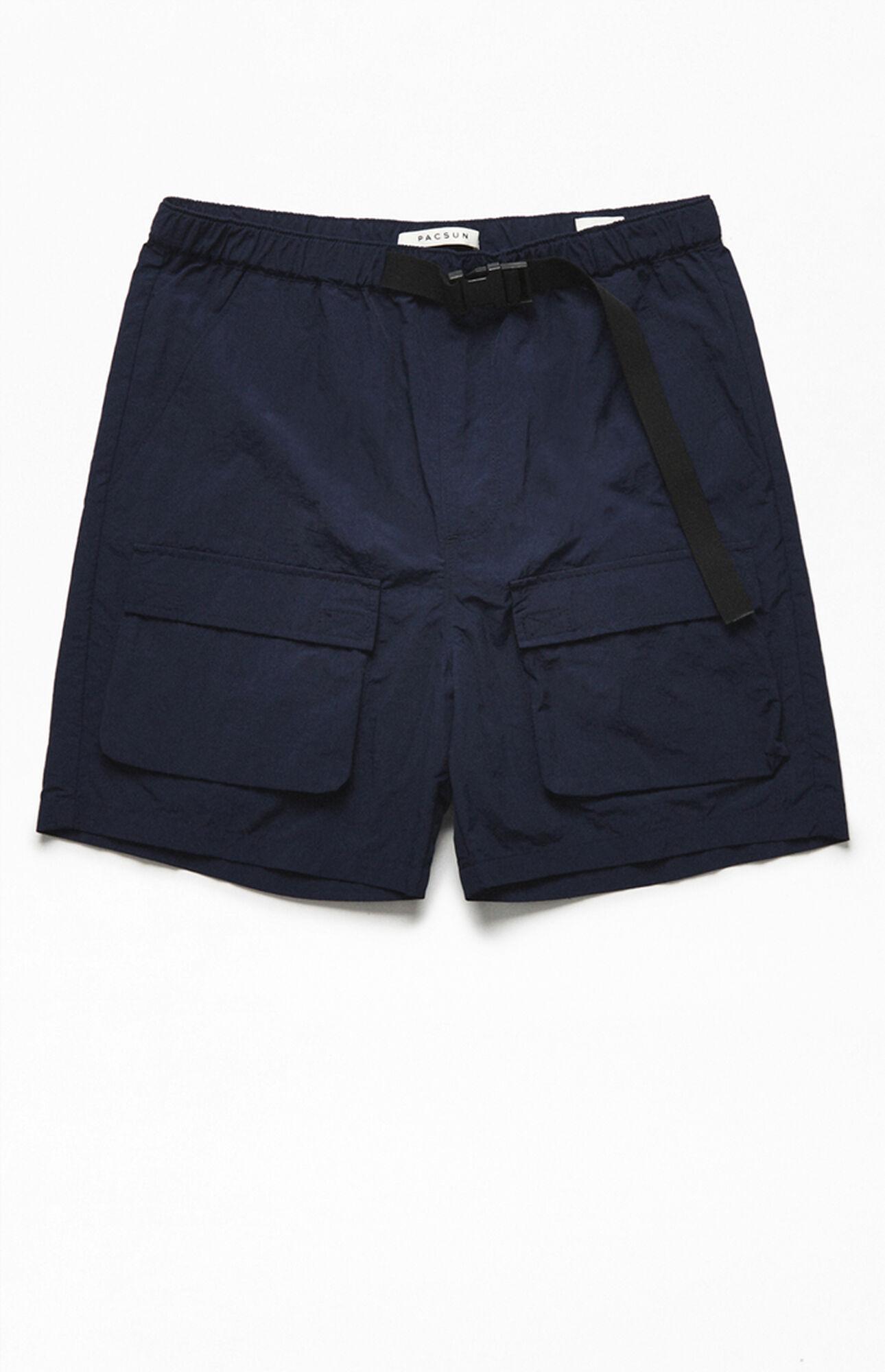 PacSun Synthetic Navy Nylon Cargo Shorts in Blue for Men Lyst