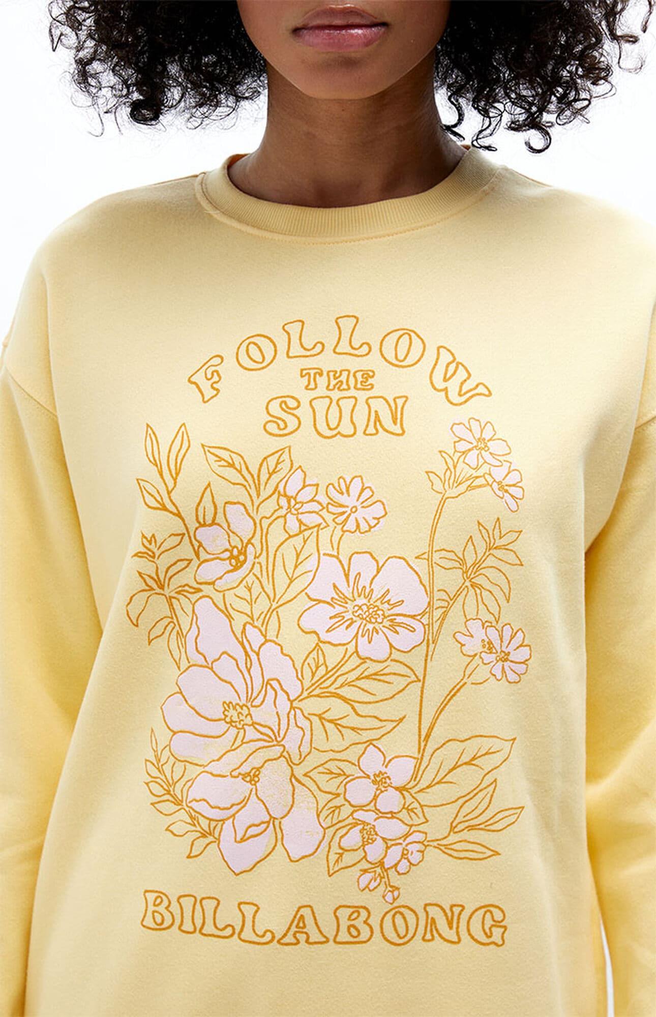 Billabong Follow The Sun Sweatshirt in Yellow | Lyst