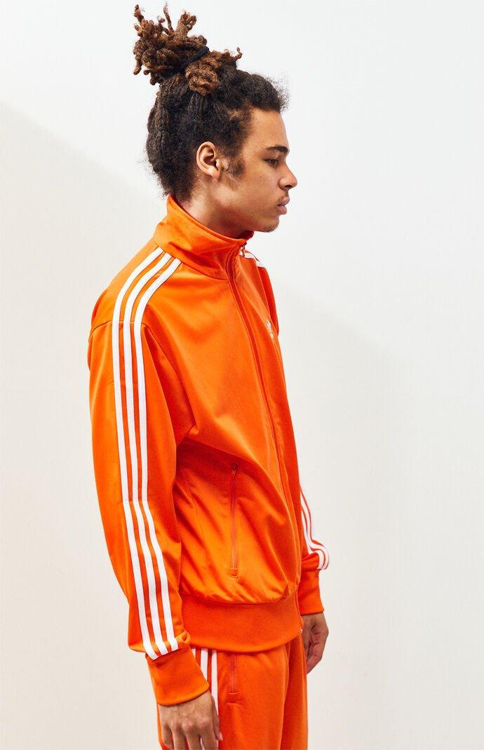 adidas Orange Firebird Track Jacket for Men | Lyst