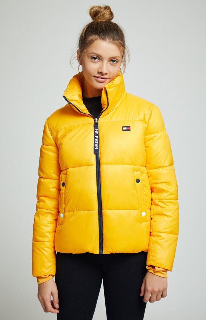 tommy hilfiger cropped puffer jacket