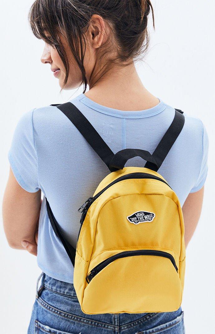 vans mini backpack yellow