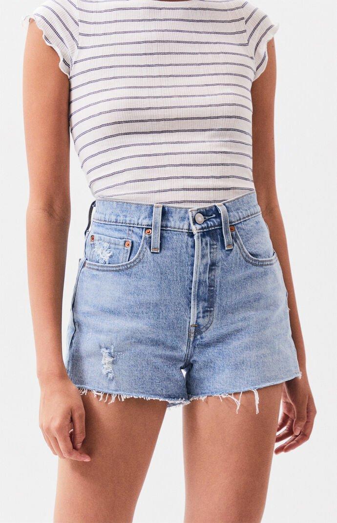 denim shorts high waisted levis