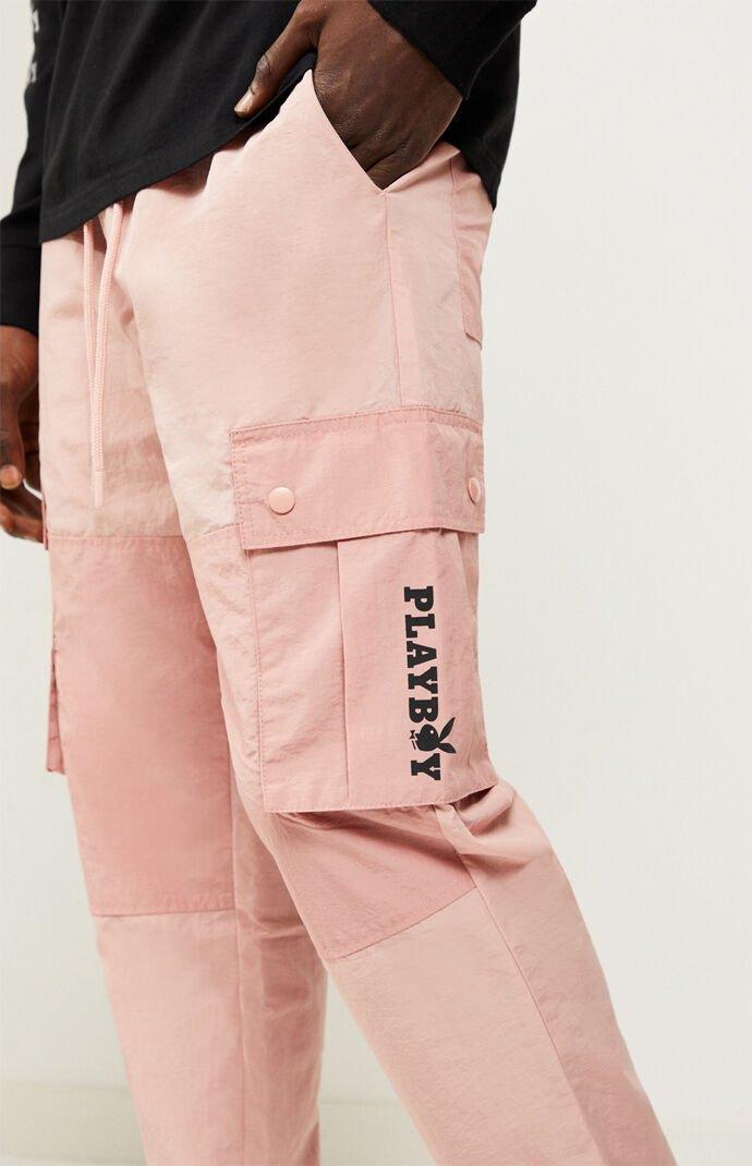 pink cargo pants mens