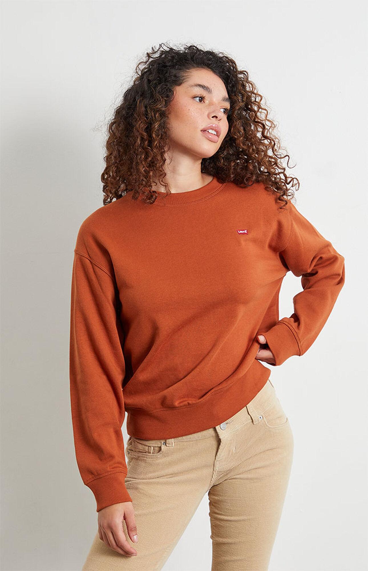 Levi's Orange Standard Crew Neck Sweatshirt | Lyst