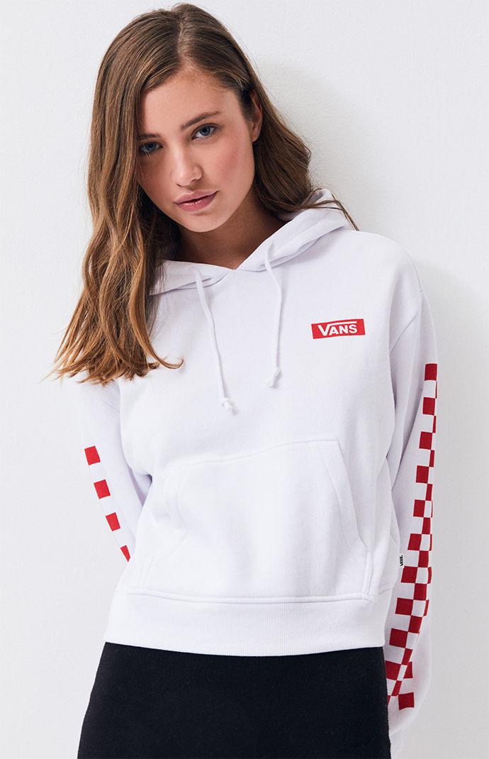 vans off the wall white hoodie